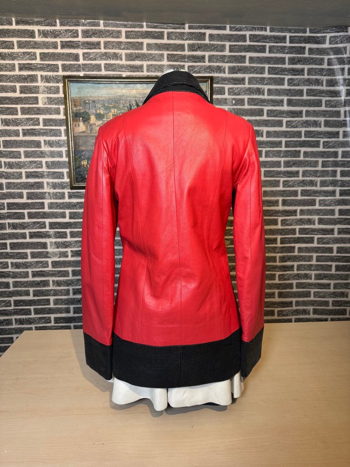 Kadın Deri Ceket Hakiki Kuzu Derisi Ceket Mont - Görsel 4