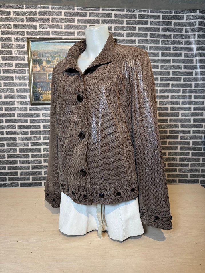 Kadın Deri Ceket Hakiki Kuzu Derisi Ceket Mont - Görsel 3