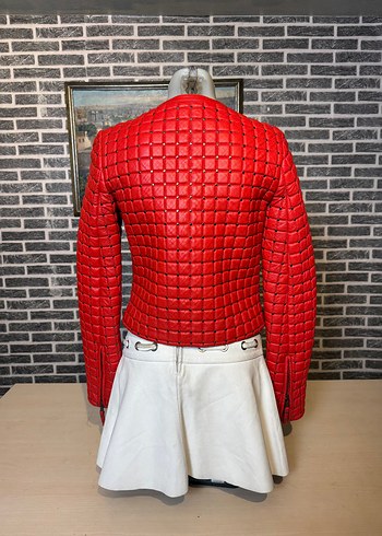 Kadın Deri Ceket Hakiki Kuzu Derisi Ceket Mont - Görsel 4