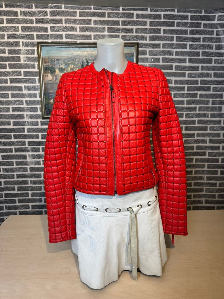 Kadın Deri Ceket Hakiki Kuzu Derisi Ceket Mont - Görsel 5