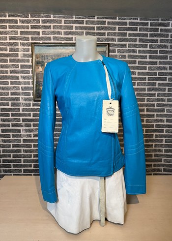 Kadın Deri Ceket Hakiki Kuzu Derisi Ceket Mont - Görsel 6