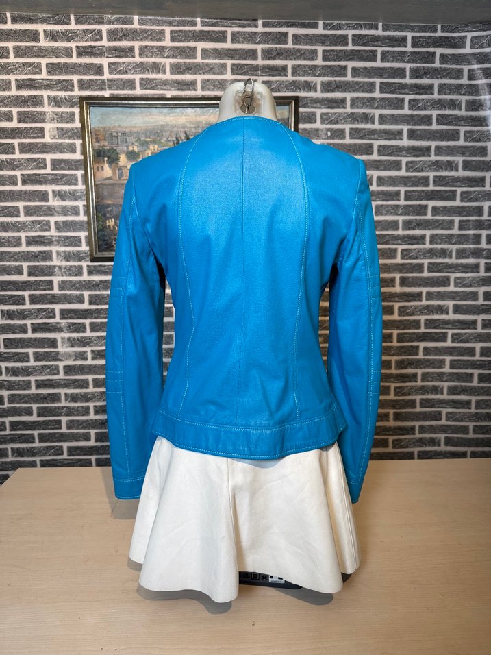 Kadın Deri Ceket Hakiki Kuzu Derisi Ceket Mont - Görsel 4