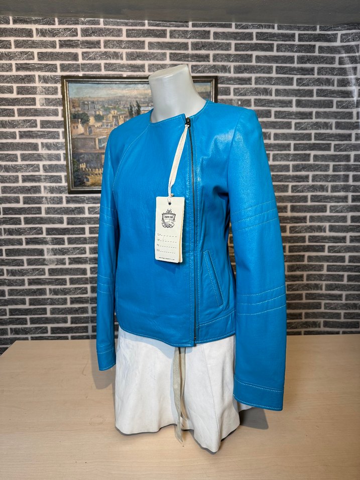 Kadın Deri Ceket Hakiki Kuzu Derisi Ceket Mont - Görsel 3