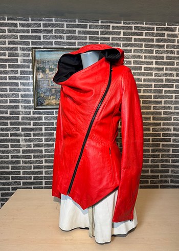 Kadın Deri Ceket Hakiki Kuzu Derisi Ceket Mont - Görsel 3