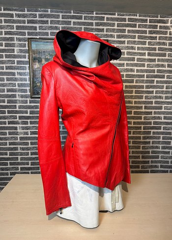 Kadın Deri Ceket Hakiki Kuzu Derisi Ceket Mont - Görsel 2