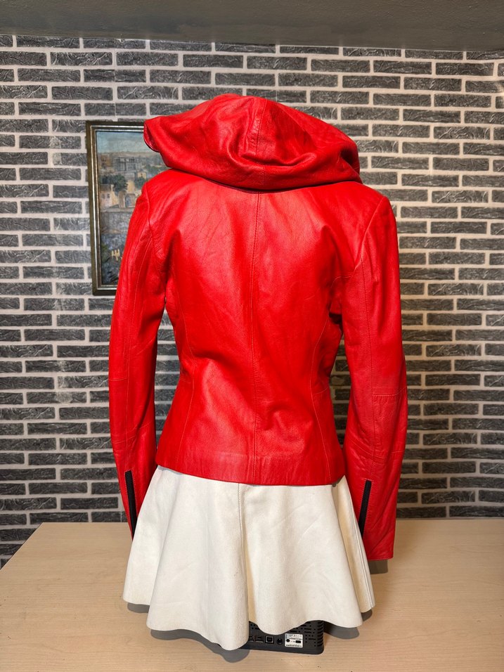 Kadın Deri Ceket Hakiki Kuzu Derisi Ceket Mont - Görsel 4