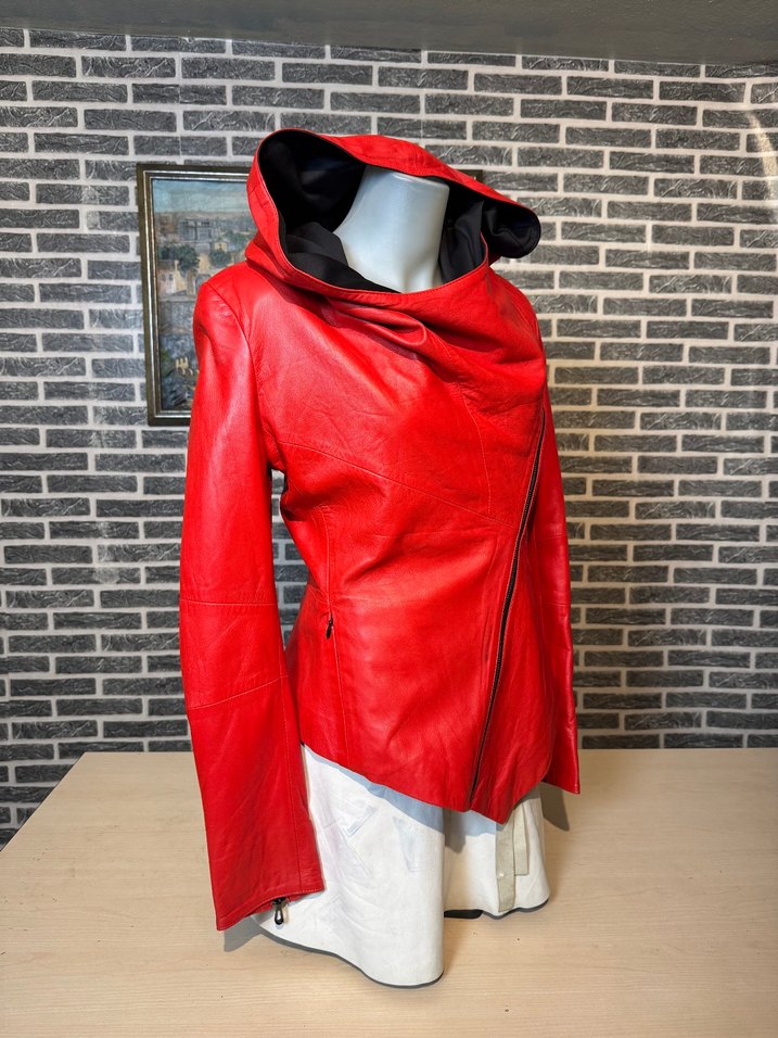 Kadın Deri Ceket Hakiki Kuzu Derisi Ceket Mont - Görsel 2