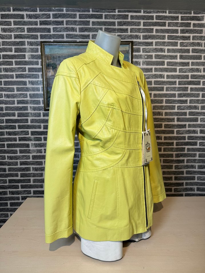 Kadın Deri Ceket Hakiki Kuzu Derisi Ceket Mont - Görsel 3