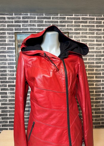 Kadın Deri Ceket Hakiki Kuzu Derisi Ceket Mont - Görsel 2