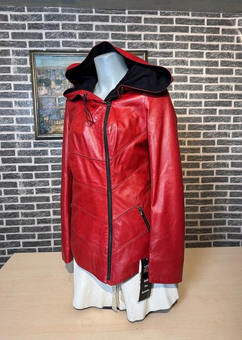 Kadın Deri Ceket Hakiki Kuzu Derisi Ceket Mont - Görsel 4