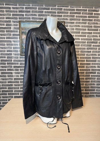 Kadın Deri Ceket Hakiki Kuzu Derisi Ceket Mont - Görsel 2