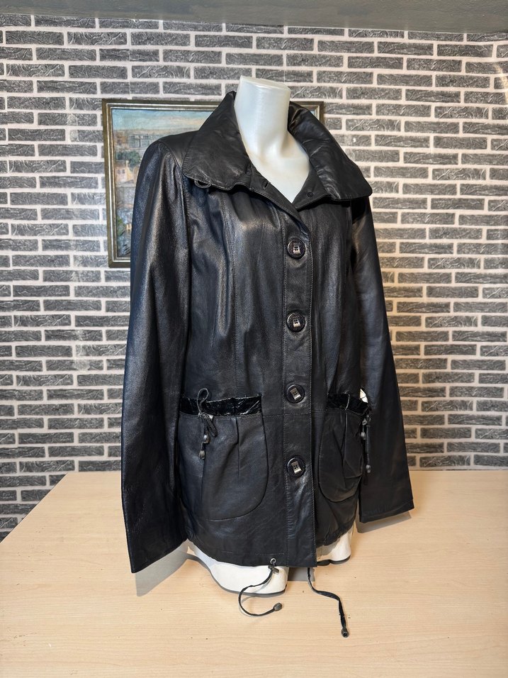 Kadın Deri Ceket Hakiki Kuzu Derisi Ceket Mont - Görsel 2