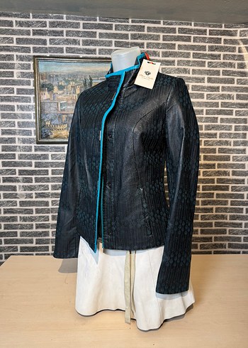 Kadın Deri Ceket Hakiki Kuzu Derisi Ceket Mont - Görsel 4