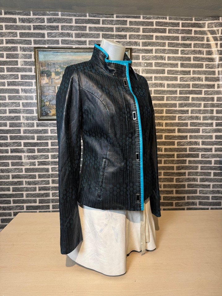 Kadın Deri Ceket Hakiki Kuzu Derisi Ceket Mont - Görsel 3