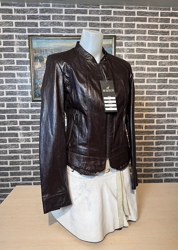 Kadın Deri Ceket Hakiki Kuzu Derisi Ceket Mont - Görsel 2