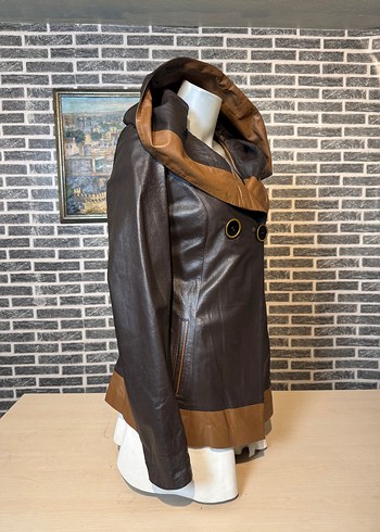 Kadın Deri Ceket Hakiki Kuzu Derisi Ceket Mont - Görsel 2