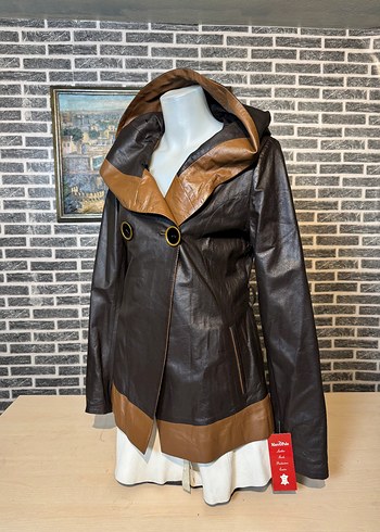 Kadın Deri Ceket Hakiki Kuzu Derisi Ceket Mont - Görsel 3