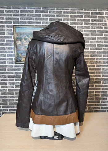 Kadın Deri Ceket Hakiki Kuzu Derisi Ceket Mont - Görsel 4