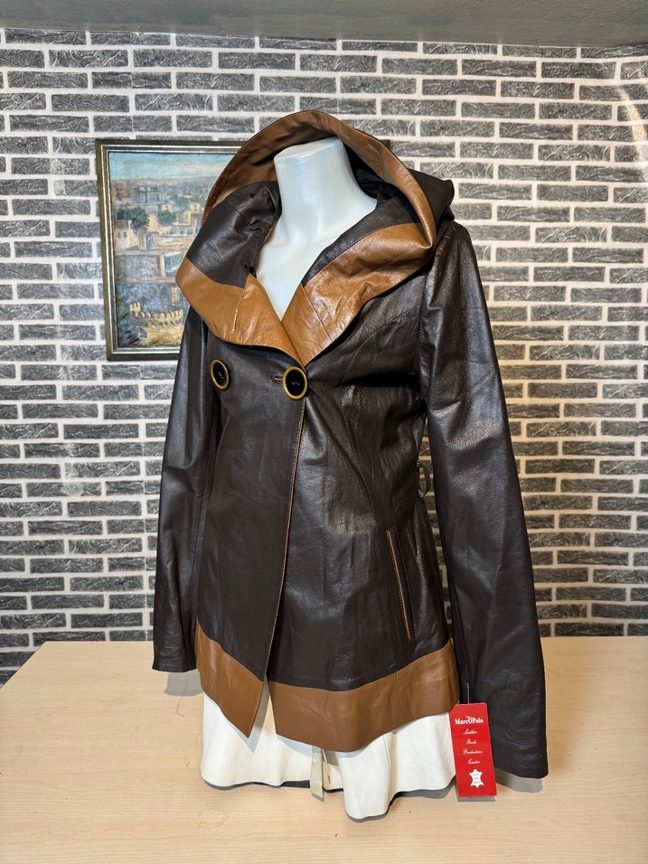 Kadın Deri Ceket Hakiki Kuzu Derisi Ceket Mont - Görsel 3