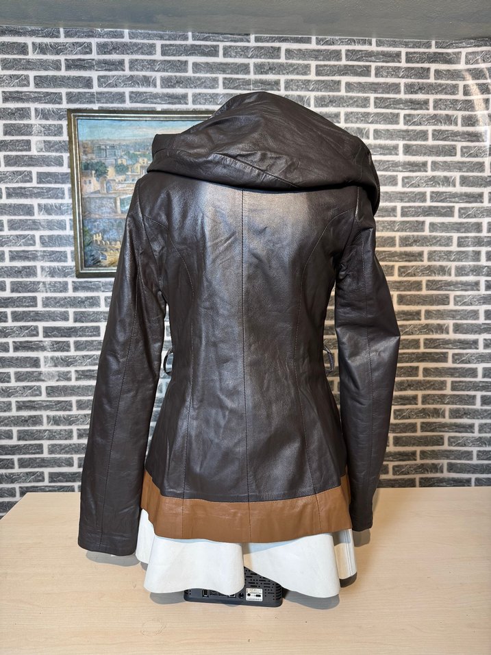 Kadın Deri Ceket Hakiki Kuzu Derisi Ceket Mont - Görsel 4