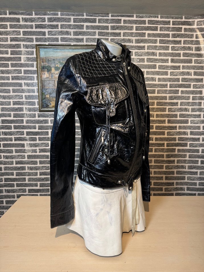 Kadın Deri Ceket Hakiki Kuzu Derisi Ceket Mont - Görsel 3