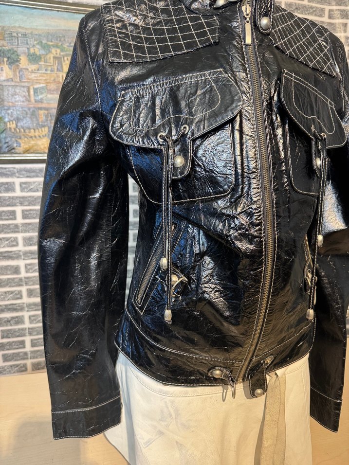 Kadın Deri Ceket Hakiki Kuzu Derisi Ceket Mont - Görsel 2