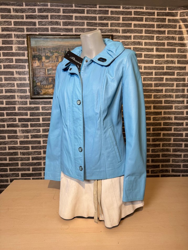 Kadın Deri Ceket Hakiki Kuzu Derisi Ceket Mont - Görsel 4