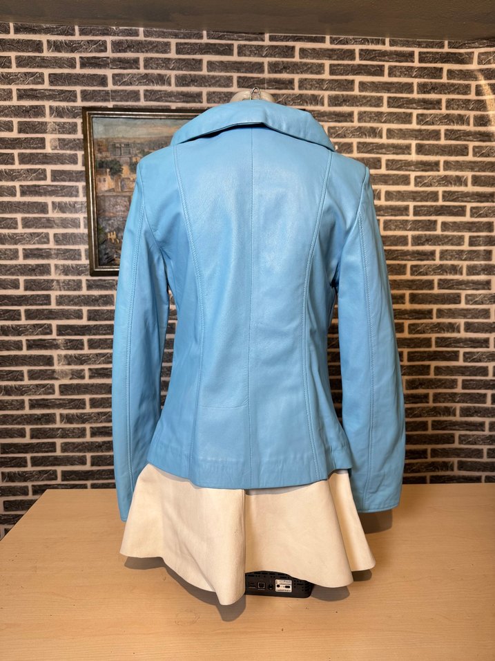 Kadın Deri Ceket Hakiki Kuzu Derisi Ceket Mont - Görsel 5