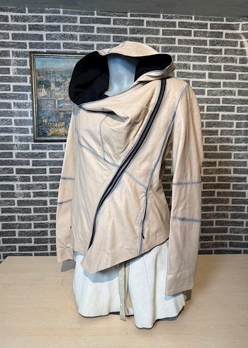 Kadın Deri Ceket Hakiki Kuzu Derisi Ceket Mont - Görsel 3