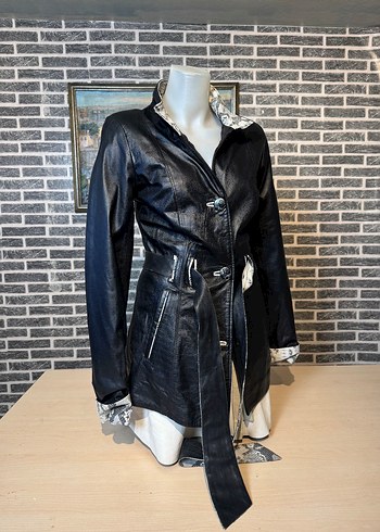 Kadın Deri Ceket Hakiki Kuzu Derisi Ceket Mont - Görsel 2