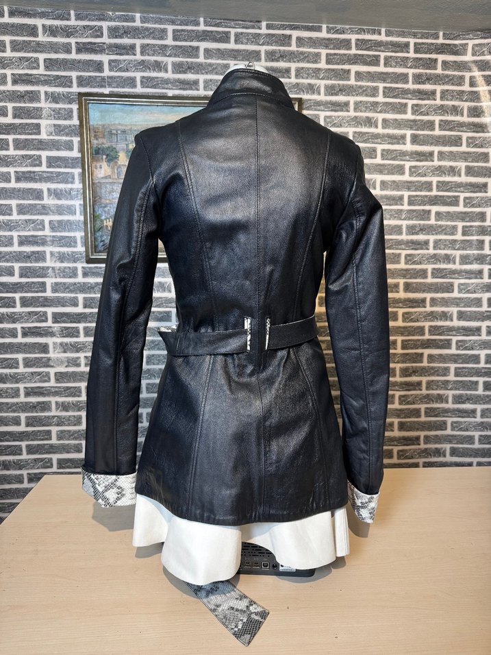 Kadın Deri Ceket Hakiki Kuzu Derisi Ceket Mont - Görsel 5