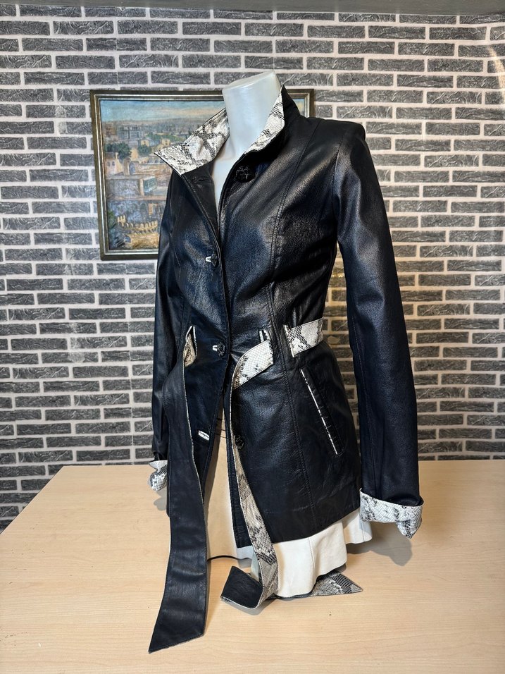 Kadın Deri Ceket Hakiki Kuzu Derisi Ceket Mont - Görsel 3