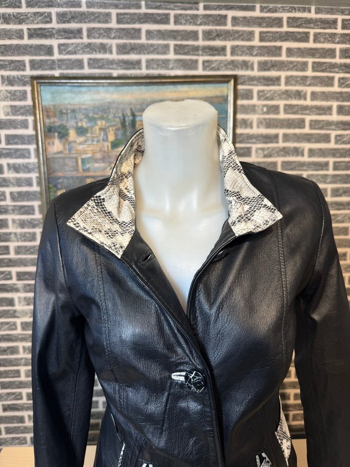 Kadın Deri Ceket Hakiki Kuzu Derisi Ceket Mont - Görsel 4