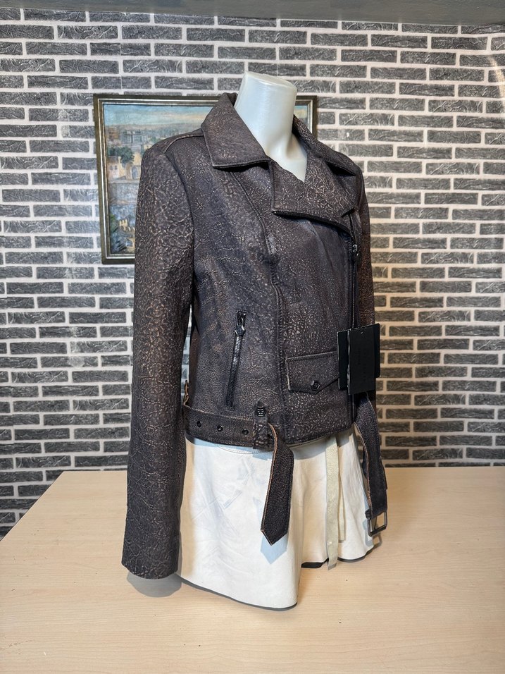 Kadın Deri Ceket Hakiki Kuzu Derisi Ceket Mont - Görsel 4