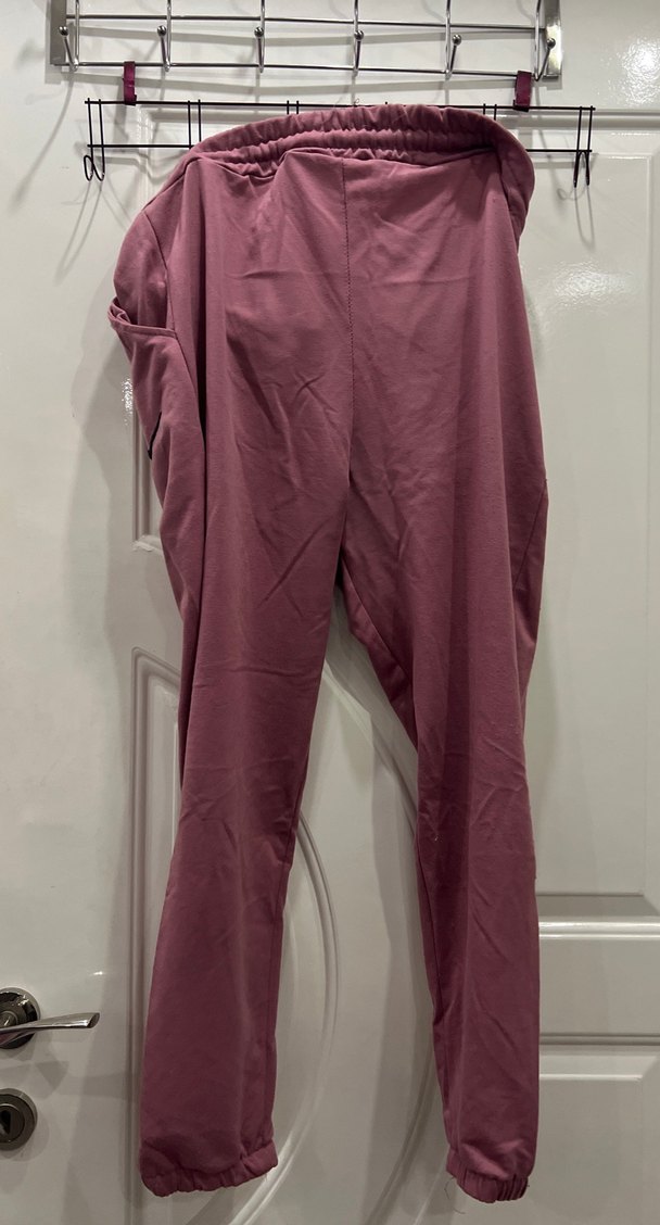 Beli Bağcıklı Pembe Kadın Eşofman Altı - Görsel 2