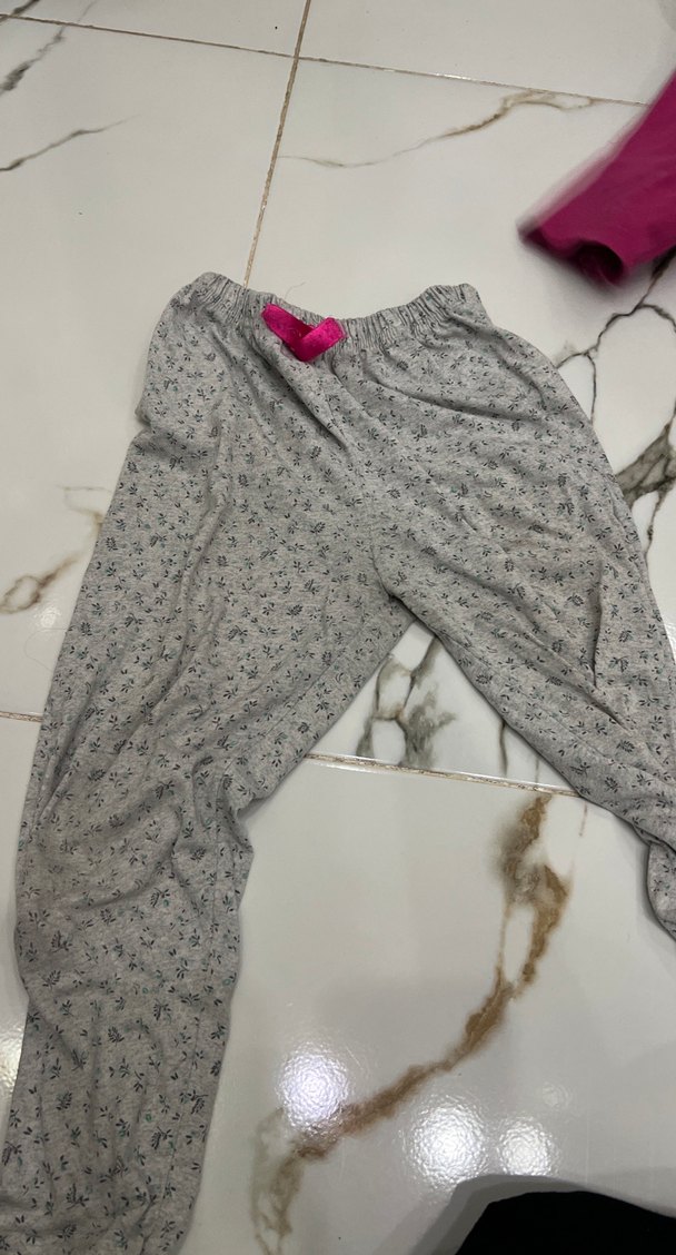 Kız Çocuk Mor Süet Jogger Eşofman Altı - Görsel 5