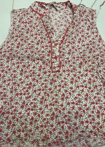 Çiçek Desenli Fırfırlı Kız Bluzu - Görsel 5