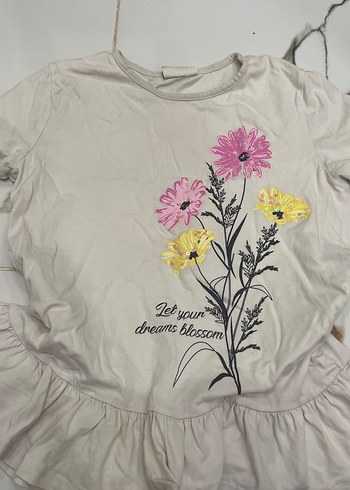 Çiçek Desenli Fırfırlı Kız Bluzu - Görsel 7