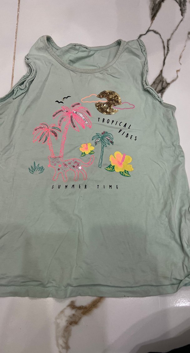 Çiçek Desenli Fırfırlı Kız Bluzu - Görsel 3