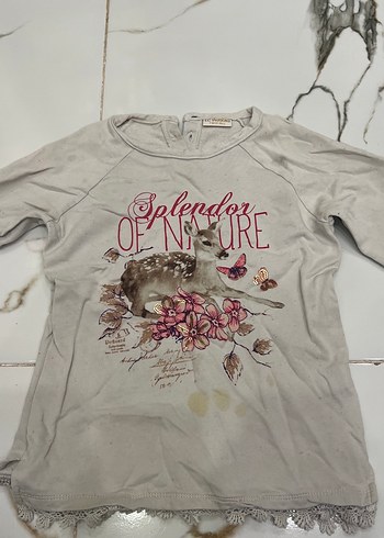 Kapüşonlu Mavi Baskılı Kadın Sweatshirt - Görsel 12