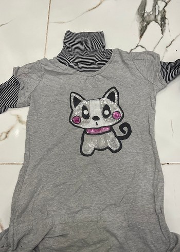 Kapüşonlu Mavi Baskılı Kadın Sweatshirt - Görsel 14