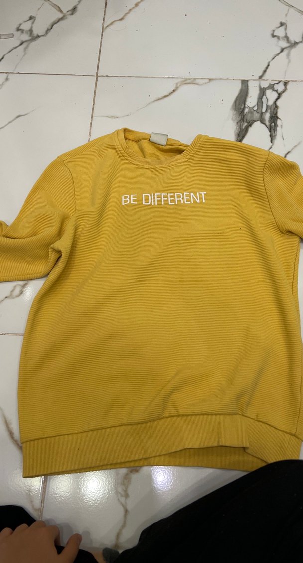 Kapüşonlu Mavi Baskılı Kadın Sweatshirt - Görsel 4