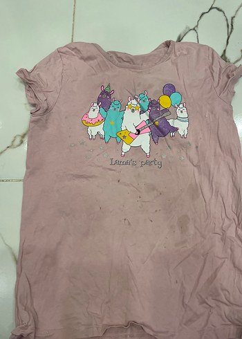 Kız Çocuk Pullu Baskılı Kısa Kollu Tişört - Görsel 11