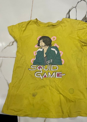 Kız Çocuk Pullu Baskılı Kısa Kollu Tişört - Görsel 15