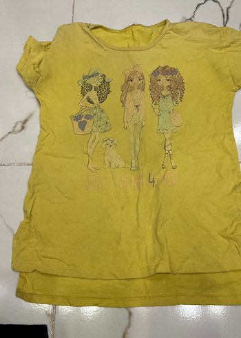 Kız Çocuk Pullu Baskılı Kısa Kollu Tişört - Görsel 16