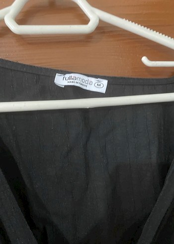 Siyah Örme crop bluz - Görsel 4