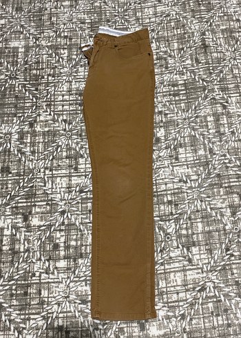 Düğmeli Kahverengi Erkek Rahat Pantolon - Görsel 3