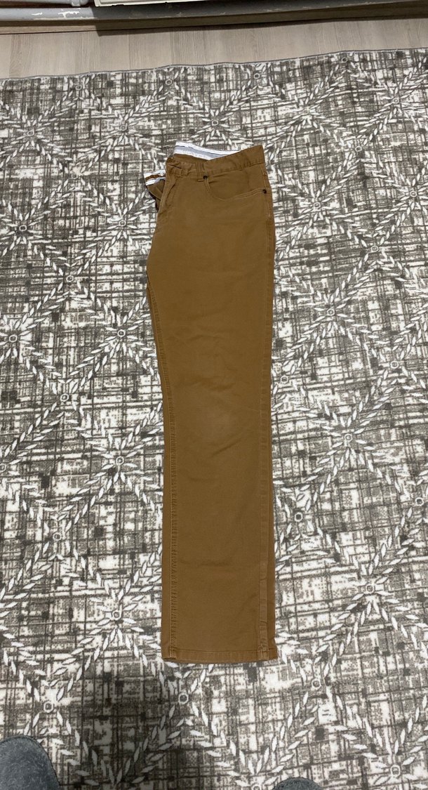 Düğmeli Kahverengi Erkek Rahat Pantolon - Görsel 3