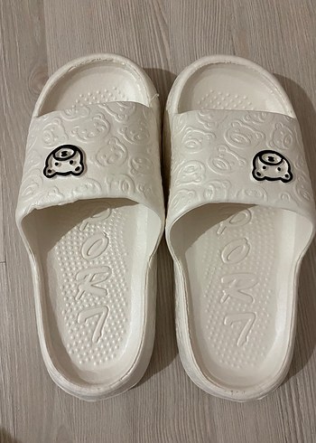 Beyaz Platform Topuklu Kadın Terlik - Görsel 2