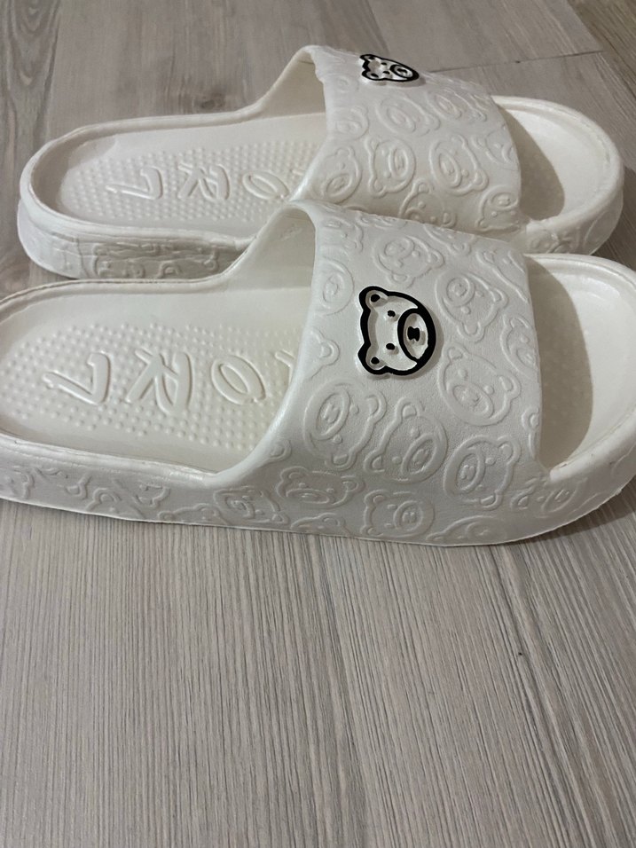 Beyaz Platform Topuklu Kadın Terlik - Görsel 3